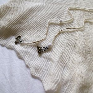 Knitted tank with gorgeous detail beaded strings